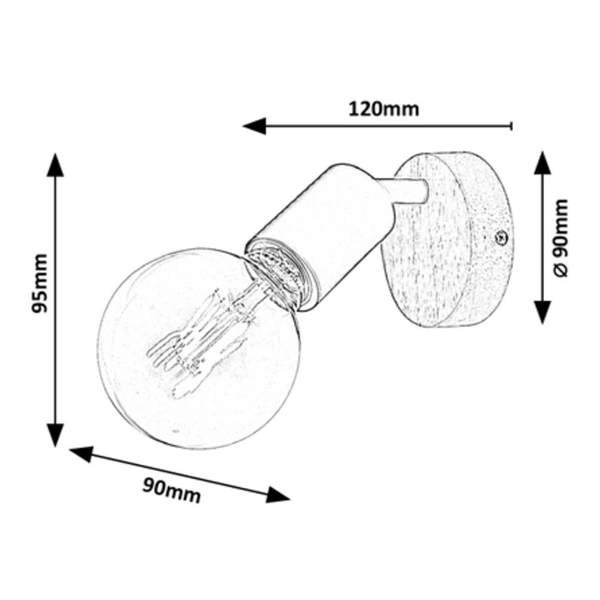 Regulowana LAMPA ścienna PABLO 3976 Rabalux loftowy kinkiet do sypialni czarny