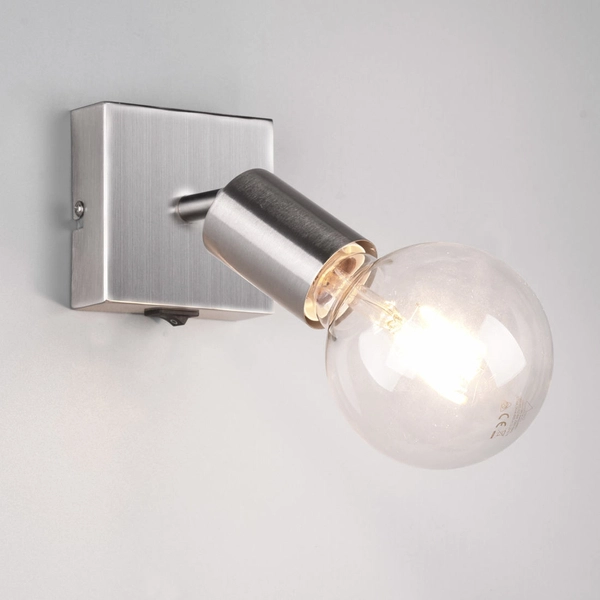 Ścienna LAMPA loftowa VANNES R80181707 RL Light kinkiet OPRAWA metalowa reflektorek regulowany nikiel mat