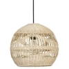 Rattanowa lampa wisząca REYNOSA LE42945 kulista beżowa czarna outlet