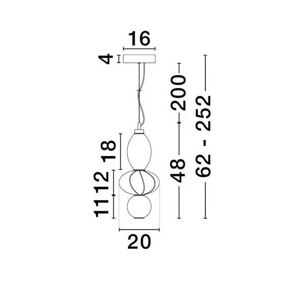 Lampa wisząca skandynawska CASURNO LE45221 LED 18W 3000K beżowa biała
