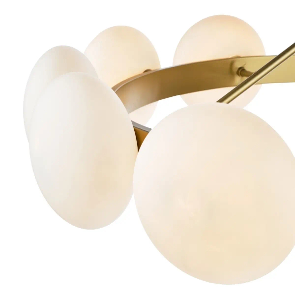 Molekułowa wisząca lampa Tauri TAU1235 ring kule złote białe