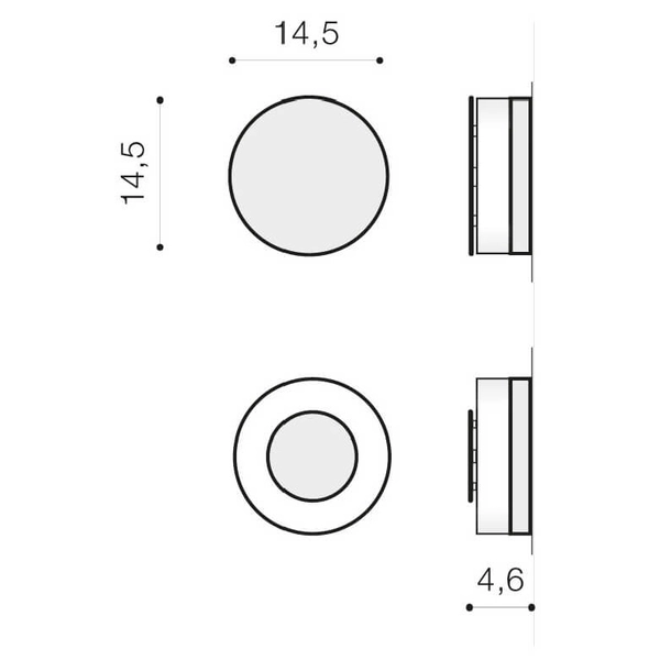 Okrągła lampa elewacyjna ENOK AZ4460 Azzardo LED 10W 3000K IP65 szary