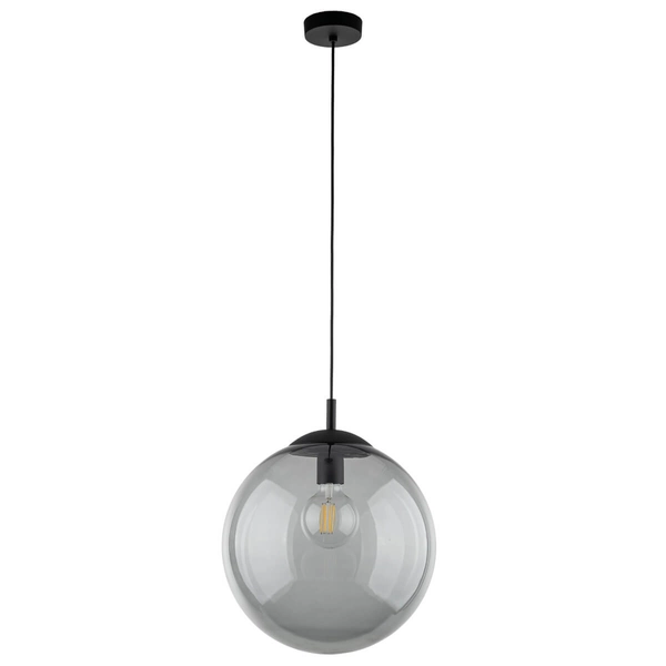 Lampa wisząca nad wyspę Esme 5380 kula metalowa czarna grafitowa