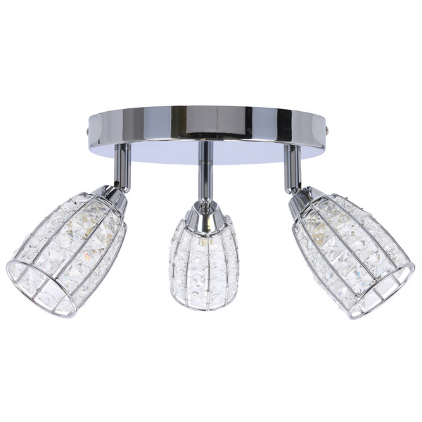 Lampa sufitowa Shiba 98-13408 Candellux potrójny kryształki chrom