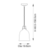 Industrialna lampa wisząca Lazenby 102544 metalowa czarna