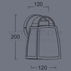 Ogrodowa LAMPA ścienna KELSEY 5273701012 Lutec elewacyjna OPRAWA metalowa outdoor IP44 czarna