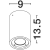 Plafon z piaskowca MIRENZO LE75182 na taras tubka IP65 czarny