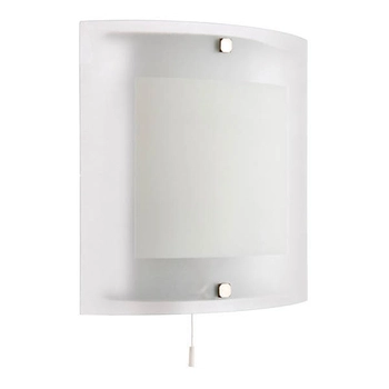 Szklana lampa ścienna Blake 143-WB kwadratowa przezroczysty chrom