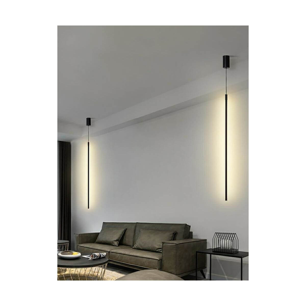 Minimalistyczna lampa wisząca Ombre tuba LED 8,5W czarna