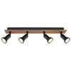 Nasufitowa lampa Drew 57998-4W spot do kuchni drewno czarny