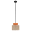 Ekologiczna lampa wisząca Duo 3255 naturalna juta pomarańczowy