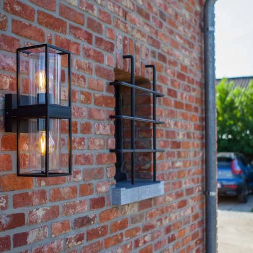 Elewacyjna LAMPA ogrodowa FLAIR 5288804012 Lutec zewnętrzna OPRAWA ścienna outdoor IP44 czarna przezroczysta