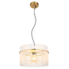 Zwisowa lampa szklana GORLEY 15698HM glamour złota przezroczysta