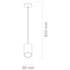 LAMPA wisząca Kika S 120 Orlicki Design metalowa OPRAWA zwis tuba czarna