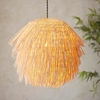 Rattanowa lampa wisząca Pushpa 109204 boho japandi beżowa