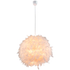 LAMPA wisząca KATUNGA 15057 Globo dekoracyjna OPRAWA zwis kula ball pióra białe