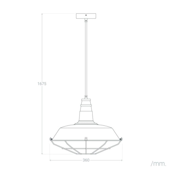 Lampa wisząca metalowa Retro ABR-RRP-N-E27 Abruzzo industrialna niebieski