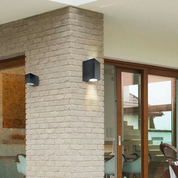 Elewacyjna LAMPA ścienna BOSTON 303332 Polux kostka OPRAWA ogrodowa zewnętrzny KINKIET na taras IP44 outdoor czarny