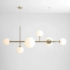 Modernistyczna lampa DIONE 1092K30 Aldex wisząca nad stół złota