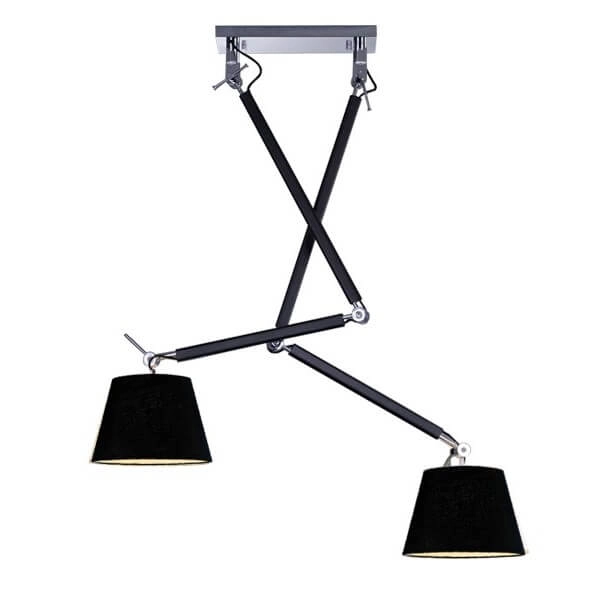 Regulowana lampa wisząca Zyta AZ1846+2xAZ2600 Azzardo czarna