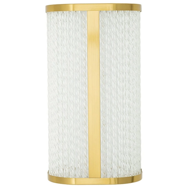 Szklany kinkiet Palmas 10730 LED 15W 4000K IP44 glamour mosiężny biały