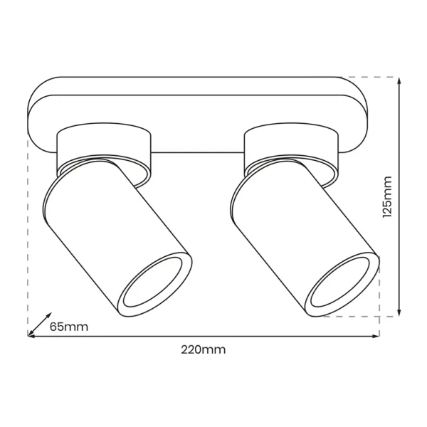 Podwójna lampa sufitowa ANDY ML9934 do salonu biało złoty