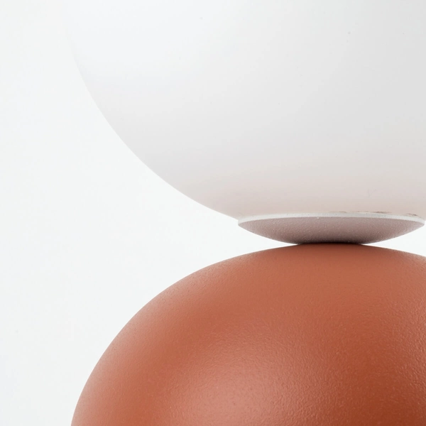 Lampka stolikowa do biura Miki 16042 bombka bańka biała ceglana