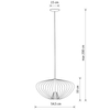 Metalowa lampa wisząca PUMPKIN 11495 druciana terakota