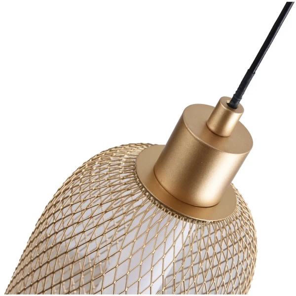 Zwisająca pionowa lampa Sarr MD2596-5A-3BGT LED 27W 3000-5700K czarna złota