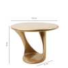 Stół okrągły do jadalni SHANGRI metalowy designerski 5900168837263