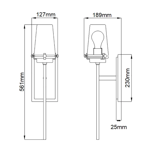 Kinkiet na ściane Alton KL-ALTON1-BATH-CH Kichler szkło IP44 chrom