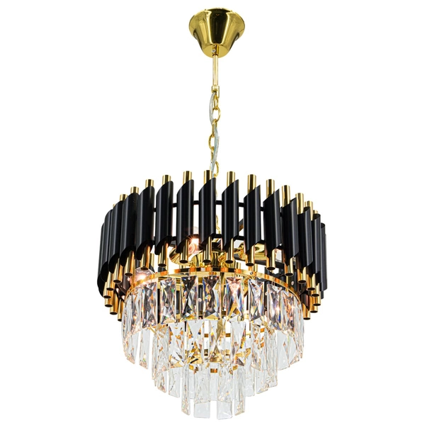 Kryształowy żyrandol pałacowy Toledo 6260/4 TR BL okrągły glamour