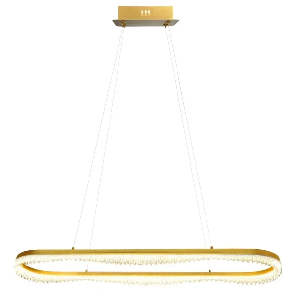 Ringowa lampa wisząca Preciosa ML1868 LED 45W 4000K obręcz do salonu złoty