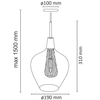 LAMPA wisząca DYSON 308054 Polux szklana OPRAWA skandynawska zwis przezroczysty chrom