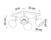 Plafon LAMPA sufitowa SL.0446 kwadratowa OPRAWA reflektorki kule balls czarne