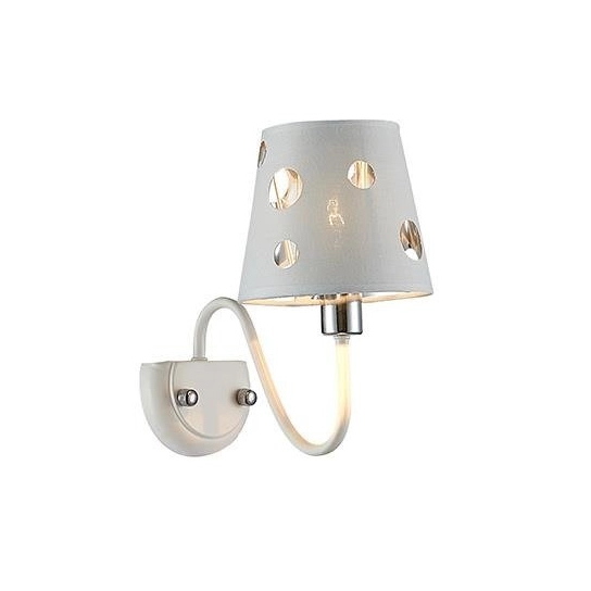 Lampa ścienna BATLEY 50401112 metalowa abażurowy kinkiet biały