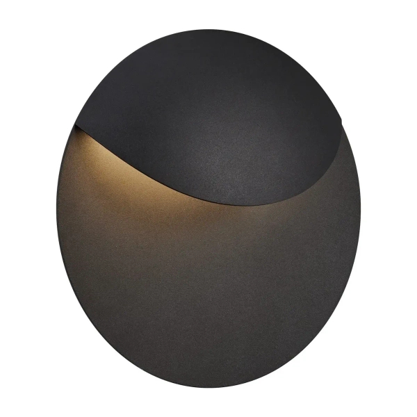 Okrągła lampa ścienna na taras Valopin 2418251003 LED 11W 3000K IP54 czarna