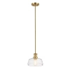Klasyczna lampa wisząca Nottinghill mosiądz przezroczysta szklana 1xE27 ELS-NOTTINGHILL-P-PNBR