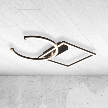 Regulowana LAMPA sufitowa PIVOT R62162132 RL Light metalowa OPRAWA plafon LED 23W 3000K pierścień ruchomy plafoniera czarna mat