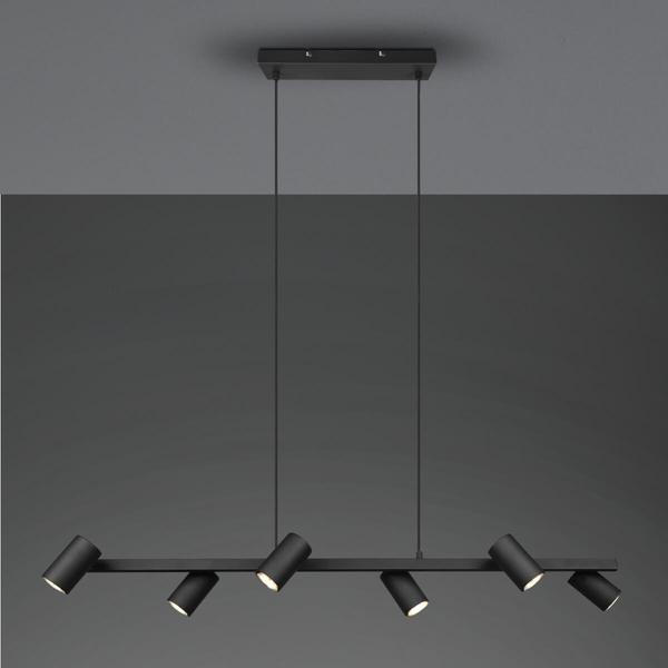 Lampa wisząca na listwie VANTOS DL632302400 Trio metalowa czarny