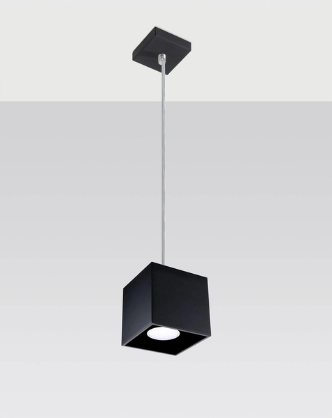 LAMPA wisząca SL.0060 metalowa OPRAWA zwis kostka cube  czarna