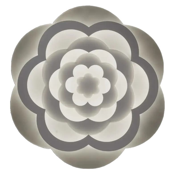 LAMPA sufitowa VEN P-666/4 dekoracyjna OPRAWA plafon LED 74W kwiat biały