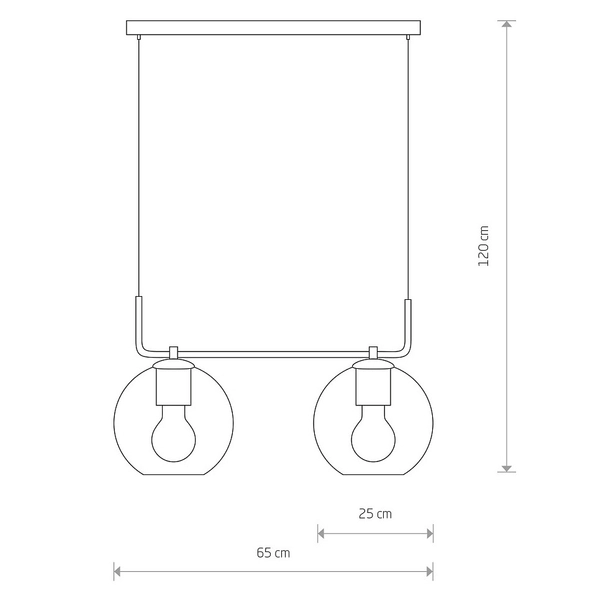 Kuchenna lampa wisząca Monaco 9363 loftowa nad wyspę balls czarna