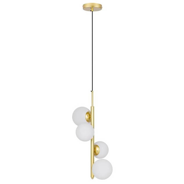 Wisząca lampa do sypialni Cordel szklane kule białe molekuły