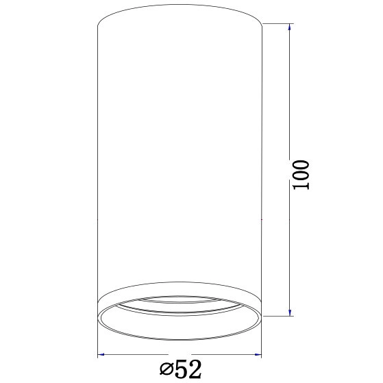 Sufitowa LAMPA downlight FOCUS S C052CL-01BS Maytoni metalowa OPRAWA spot plafon tuba mosiądz