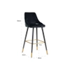 Luksusowe krzesło barowe Imani S4476 BLACK VELVET Richmond Interiors welurowe czarne