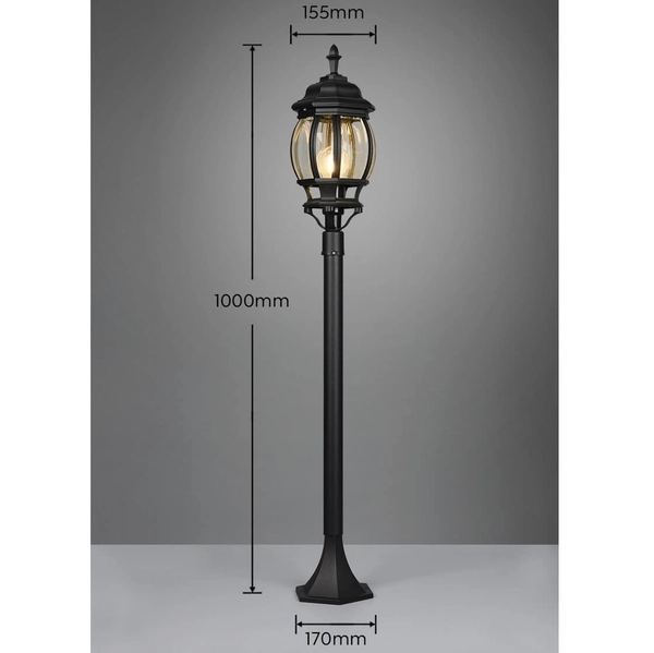 Zewnętrzna latarnia metalowa Elvo 406960132 IP23 czarna