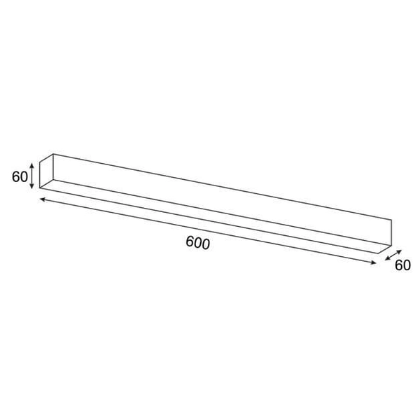 Lampa przysufitowa liniowa Lupinus 3115010102-1 Elkim LED 16W 3000K biała