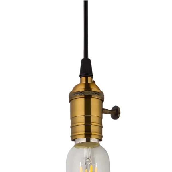 Wisząca lampa Edison ABIGALI-ZA-2 kabel nad stół mosiądz