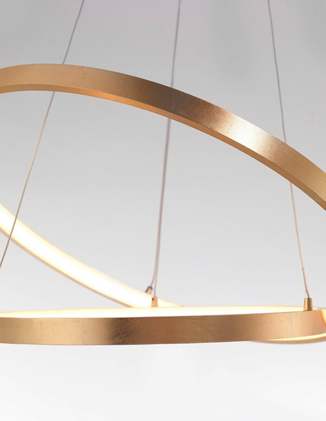 Nowoczesna lampa wisząca Nueve do sypialni LED 67W 3000K złota